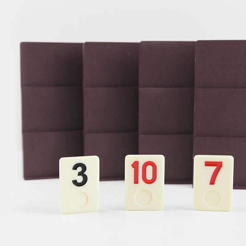 hot sale digital donimoes plastic rummy Mini Travel melamine rummy Tile Board Game for 4 player