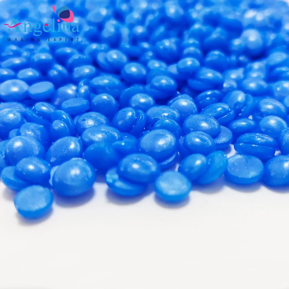 China Manufacturer Azulene Hard Wax 500g Synthetic Film Hot Wax for Hair Removal Body and Leg Sensitivities