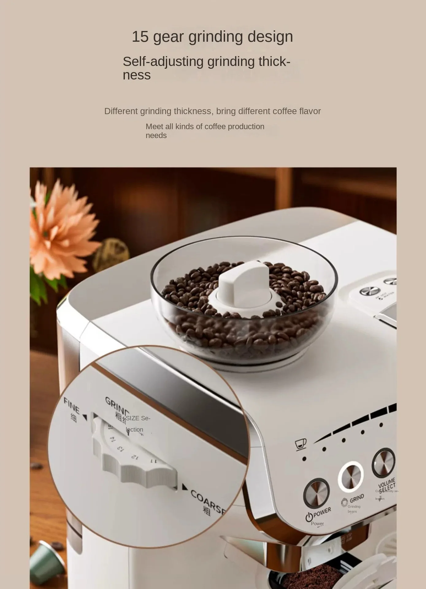 Easy to clean Efficient and convenient coffee machine automatic espresso coffee machine 517KB
