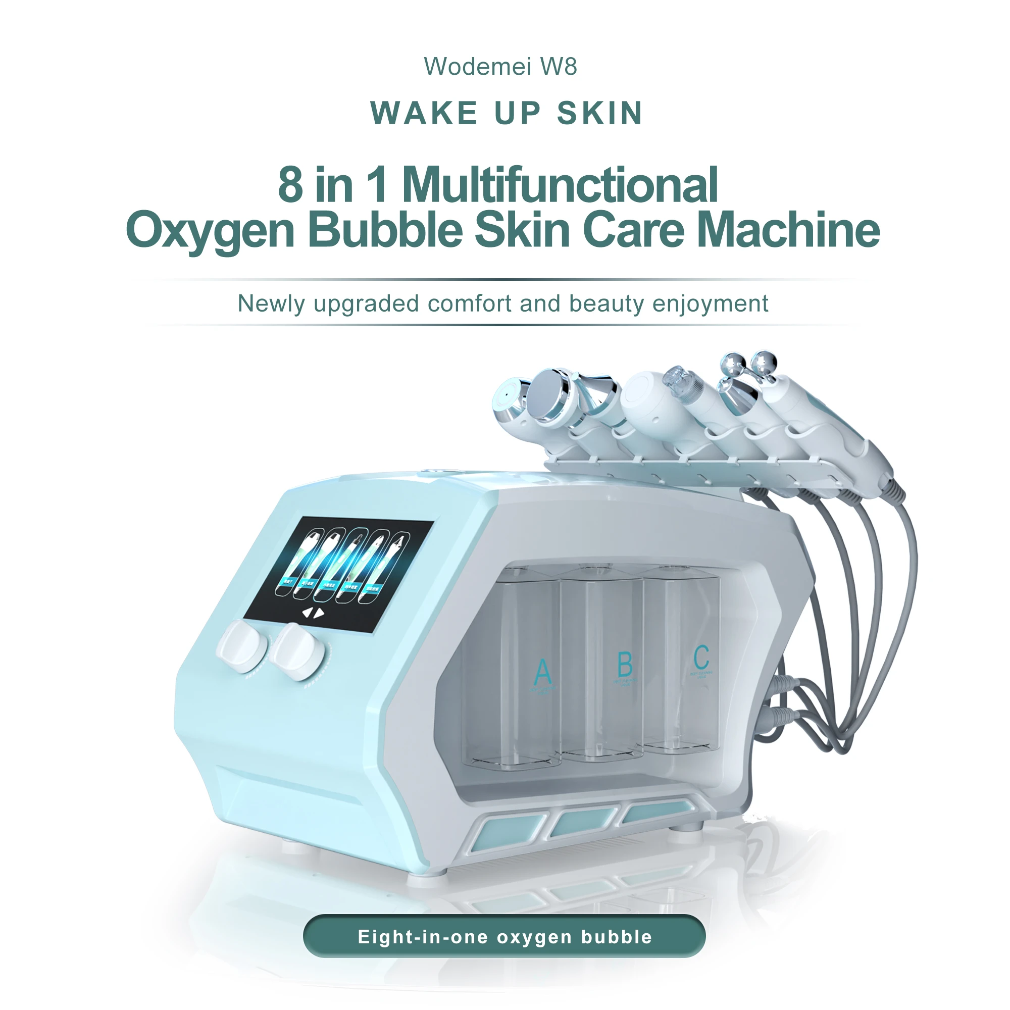 Beauty 8 in 1 hydro water oxygen jet aqua peel hydra dermabrasion facial microdermabrasion machine
