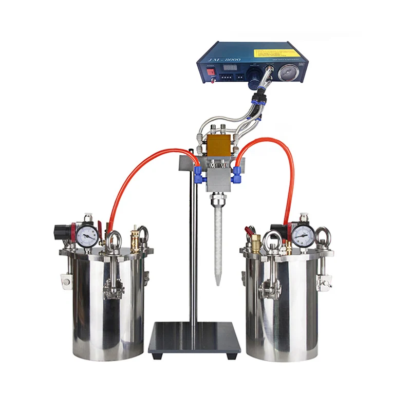 Two component glue filling machine suction back diaphragm double cylinder AB glue valve package AB glue simple mixing equipment