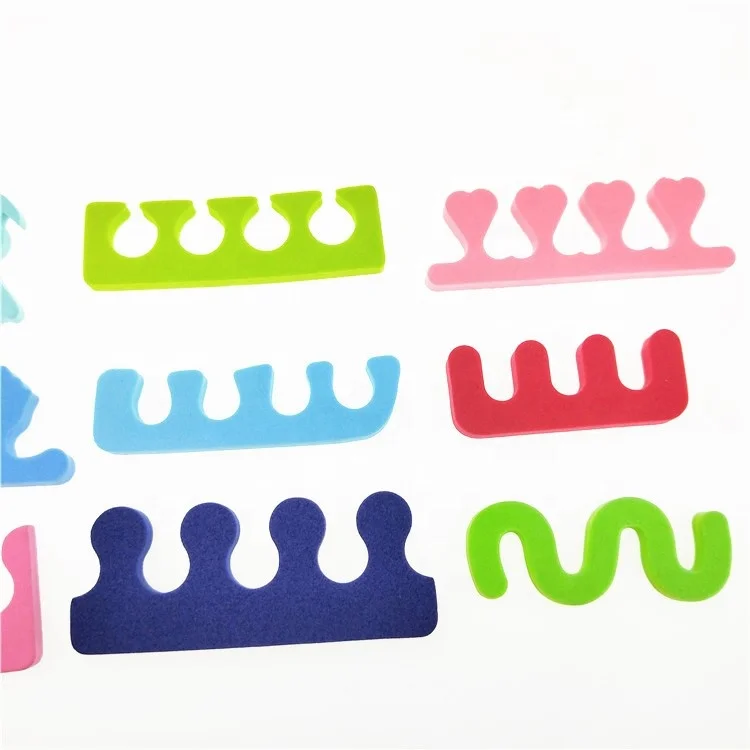 Wholesale Professional Nail Polish Divider Double-Sided Rectangle Emery EVA Foam Art Toe Separator Finger Stretcher Beauty Type