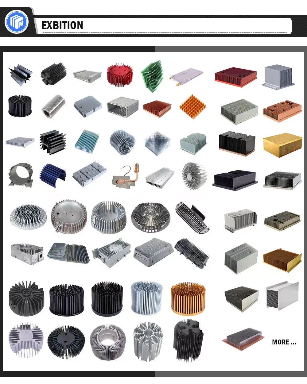 FM free sample skiving fin custom copper pipe heatpipe folded cooling cold plate cooler PRICE aluminum heatsink heat sink