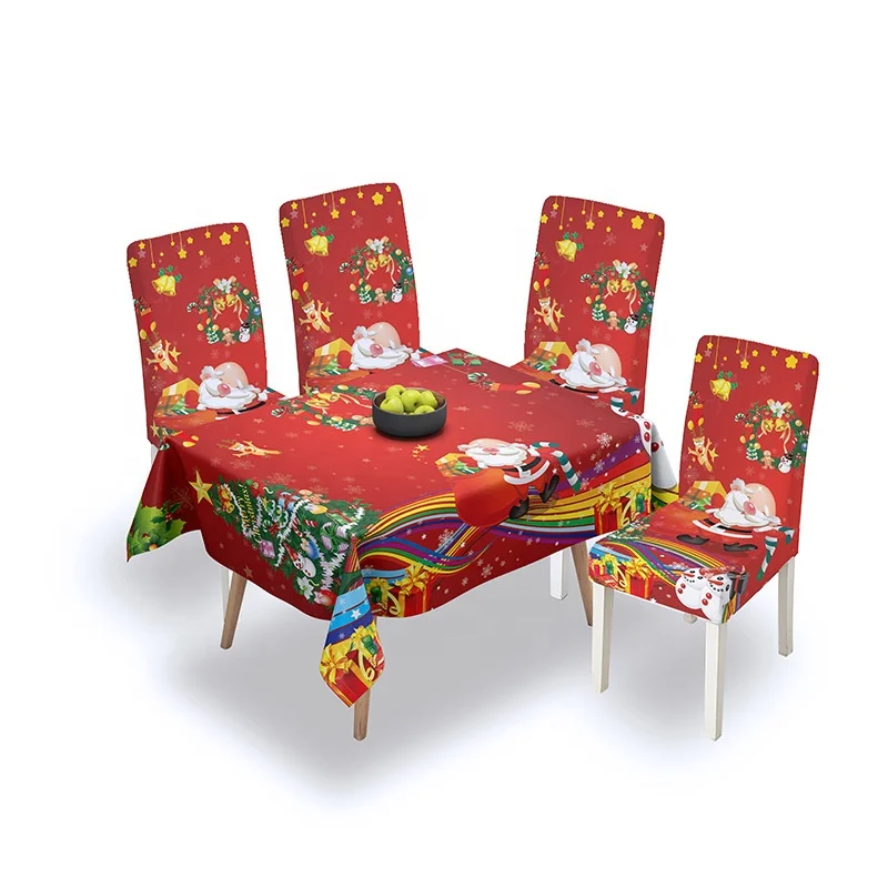 140*210 cm Rectangle Table Cloth Cotton Christmas Prints Table Cover Dinner Table Cloth