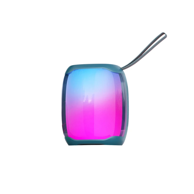 WiWU Portable Mini Wireless Speaker IPX6 Waterproof Outdoor Speaker with AUX 10W Stereo Sound Louder Speaker with 7 RGB Color