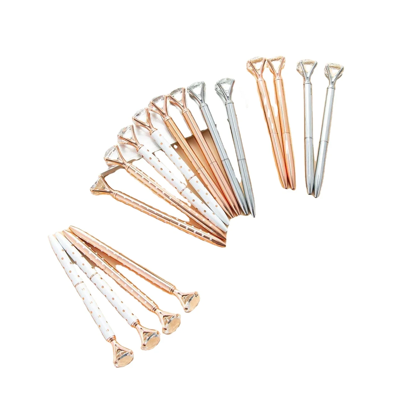 Accept Customer Logo Smooth Writing pens Diamond Crystal Rock Ballpoint Pens in Bulk