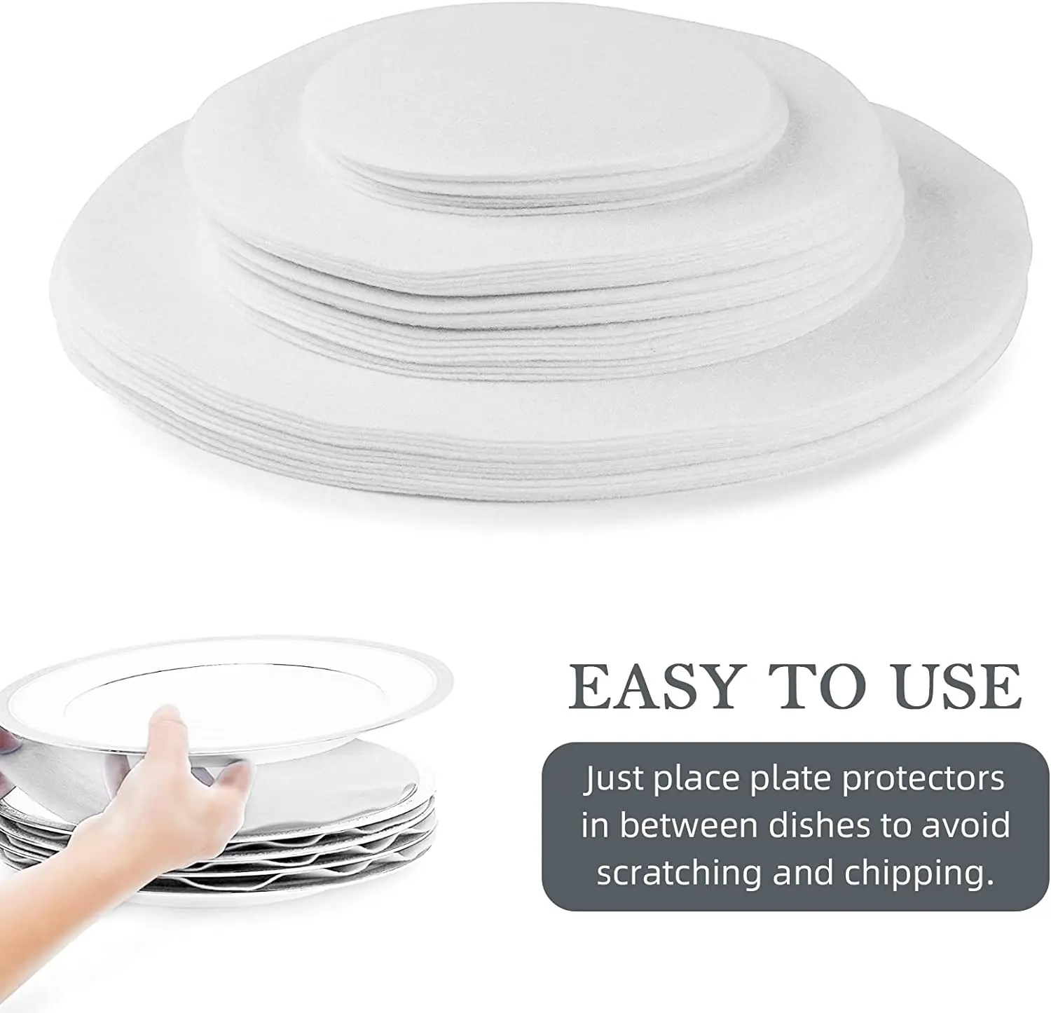 Popular Polyester round Plate Dividers Washable Dish Separators for Kitchen Dining Lightweight Mat Placemat Pad Easy to Clean
