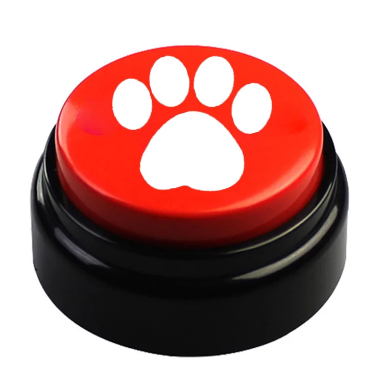 Custom logo packaging colorful led flashing light answer buzzer talking dog recordable button