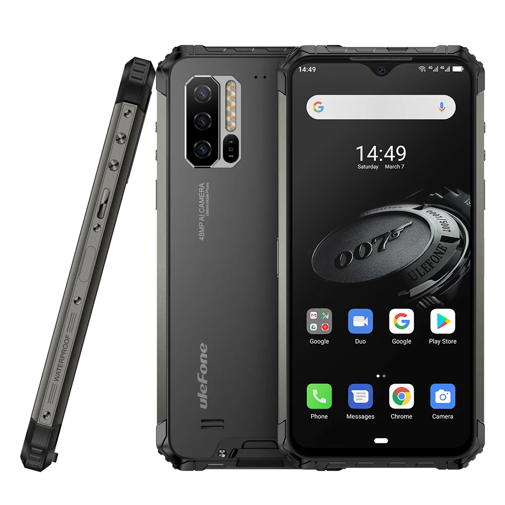 Ulefone Armor 7E IP68 Rugged 6.3INCH Smartphone 4GB+128GB Waterproof Mobile Phone Octa Core NFC 48MP AI Camera Wireless