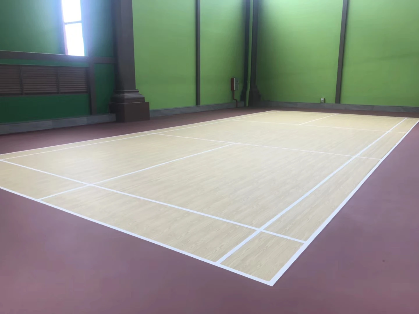 Indoor Outdoor PVC tennis/badminton/futsal court cover vinyl badminton flooring mat