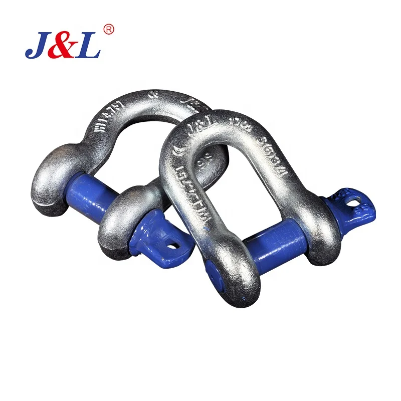 JULI d-shackle US Type Drop Forged Safety d shackle 3/4 Bolt Bow dee Shackle