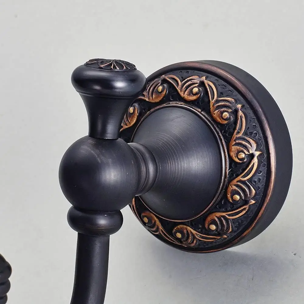 Brass Towel Hooks and Oil Rubbed Bronze Hand Towel Ring for Bathroom Accessories