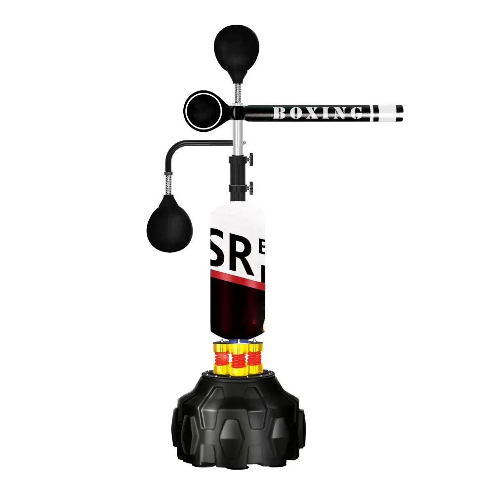 Adults free standing boxing sandbag dodge speed ball boxing punching bag with rotating stick target training reaction target