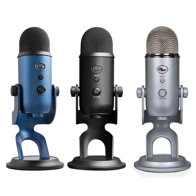 Профессиональный USB-микрофон Logitech Blue Yeti с несколькими узорами для записи и потоковой передачи