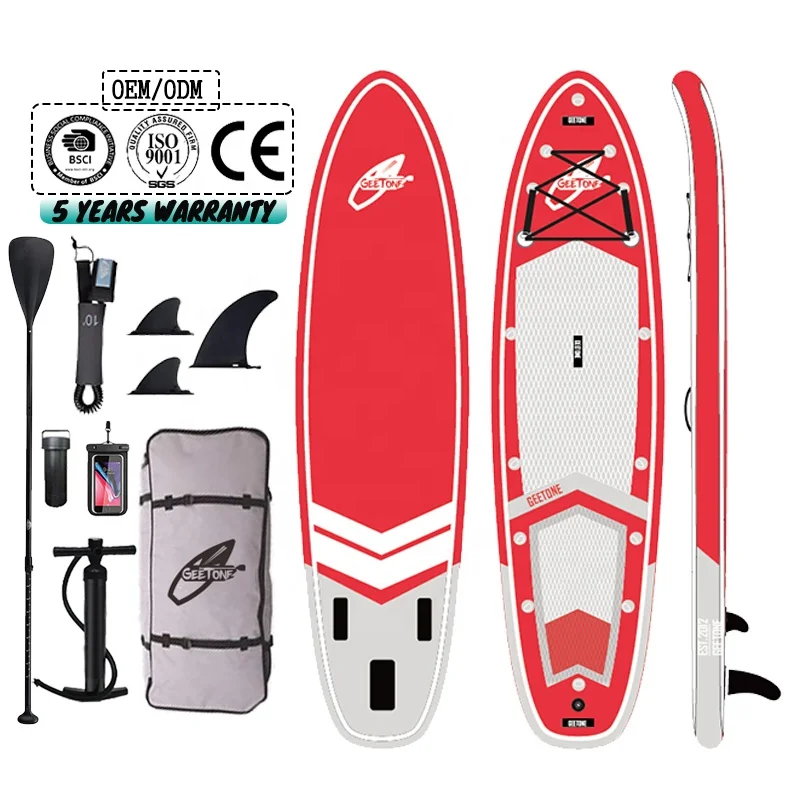 GeeTone Water sports Inflatable Stand Up Paddle Board Inflatable SUP Board Surfboard ISUP Boards
