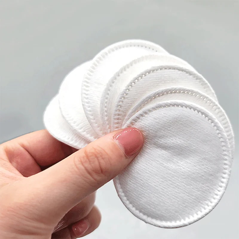 Hot sale round  makeup removal cotton pads 100% natural cotton square cotton sheet hair polish remove pads
