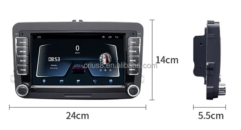 Kris 7 дюймов 2din AM + FM радио тюнер аудио для V/W приборной панели автомобиля BT DVD GPS навигация
