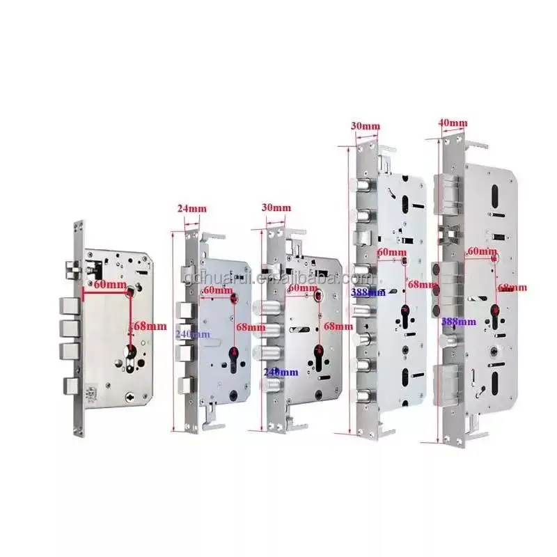 Huarui lock High Security Stainless Steel Intelligent Fingerprint Lock Body, Standard 6068 6052 Mortise for smart Door Lock