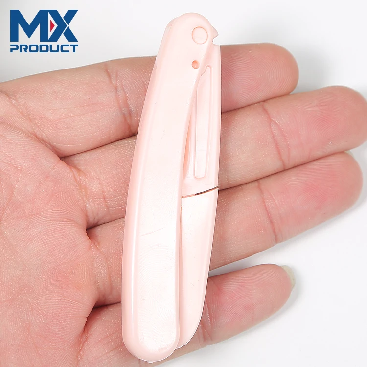 Lameila 3 Pcs Foldable Hair Remover Eyebrow Razor Trimmer Facial Eyebrow Razor Set Stainless Steel Dermaplaning Tool