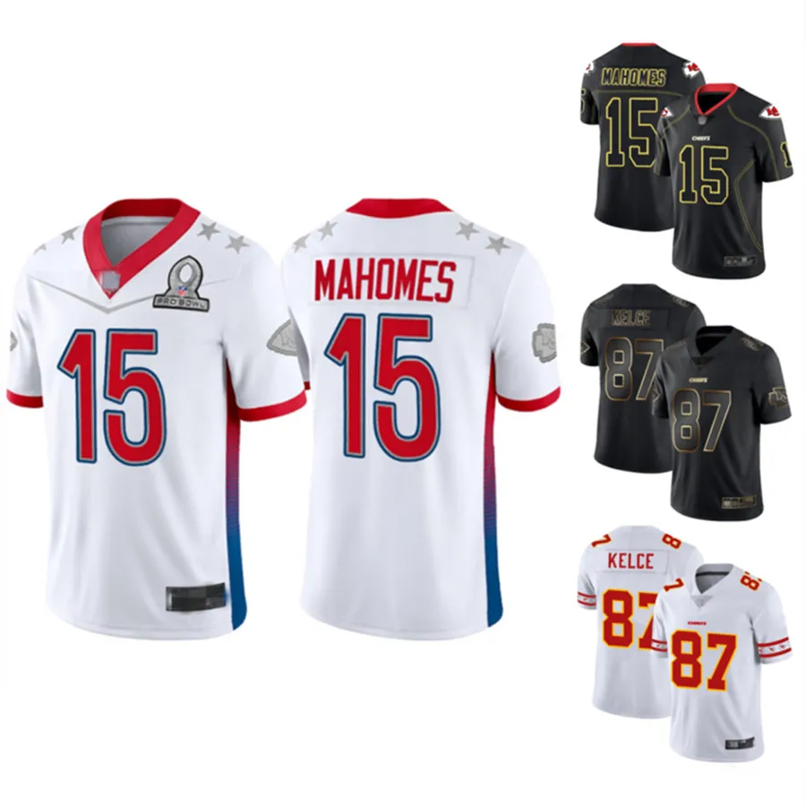 2022 High Quality Cheap Kansas City Stitched Shirts 15 Patrick Mahomes 10 Tyreek Hill 87 Travis Kelce American Football Jerseys