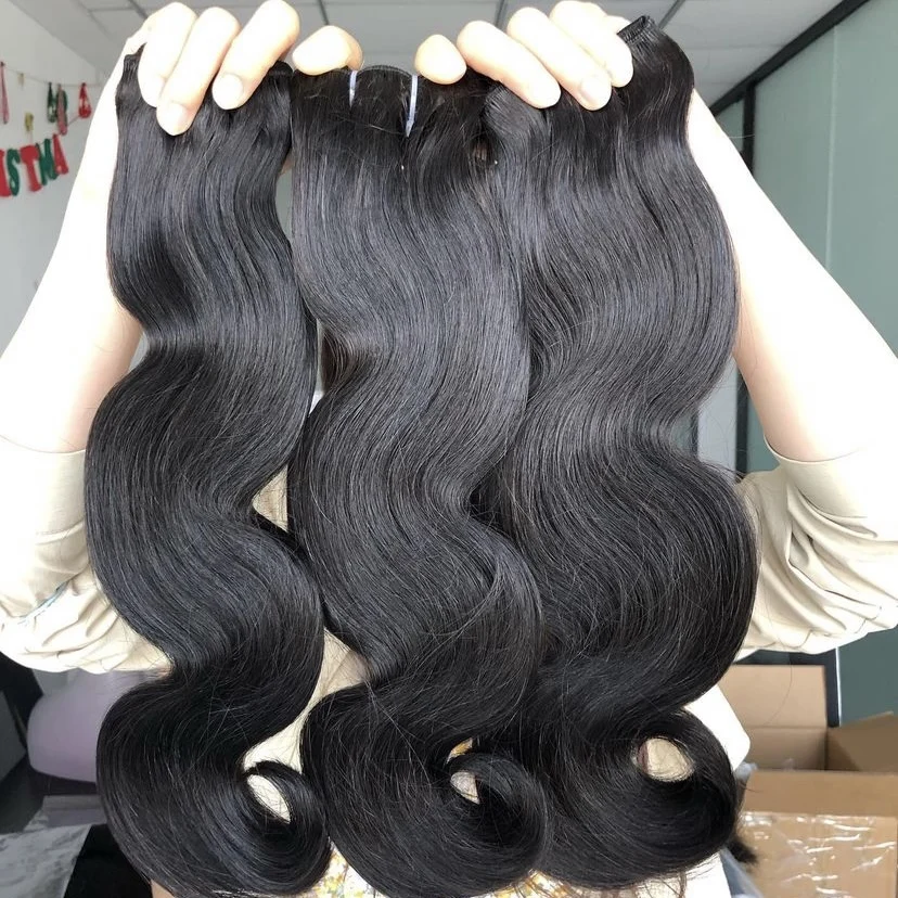 Unprocessed Raw Hair Wavy Bundle Hair Vendors Vietnamese Cuticle Aligned Raw Human Hair Weave