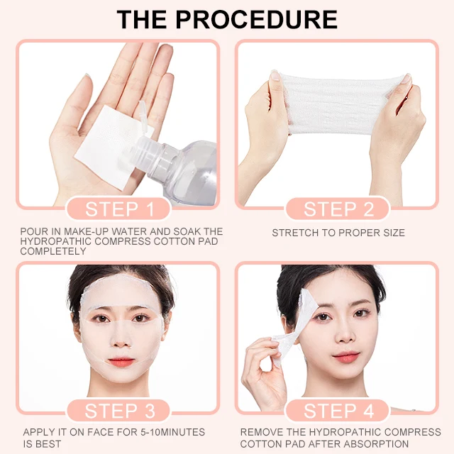 Премиум purre хлопковые косметические квадратные ватные подушечки для глаз двухсторонние мягкие ватные подушечки для снятия макияжа