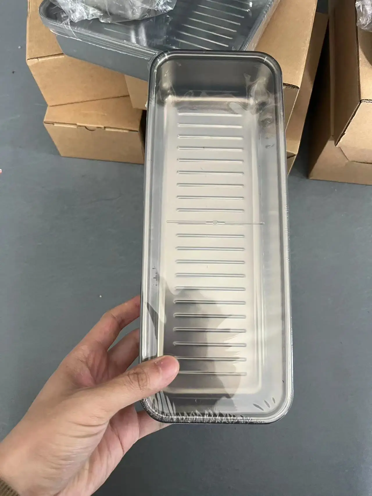 Dishwasher safe Food Safe Stainless steel 304 Meat Bacon Cheese Container for Refrigerator with Lids