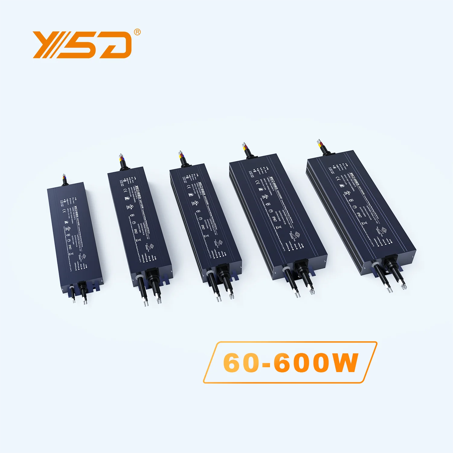 5 years warranty Triac 0-10v 5 in 1 Dimmable LED Driver IP67 led power supply 200w dc 24v 12v led driver for led light