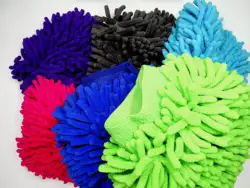 Best selling XL Microfiber two side chenille super absorbency car wash cleaning mitt /gloves
