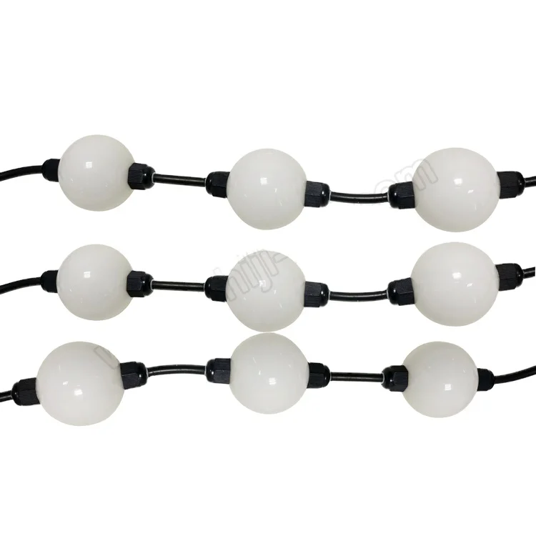 IP67 Outdoor 50mm 6LEDs Rgb Led Pixel Ball Dmx Professional Led String Light Rgb Dmx 24V
