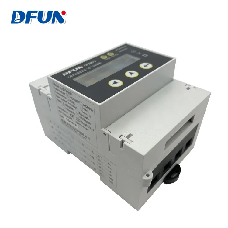  DFUN DFPM93 RS485 AC DIN-рейка трехфазный измеритель мощности с