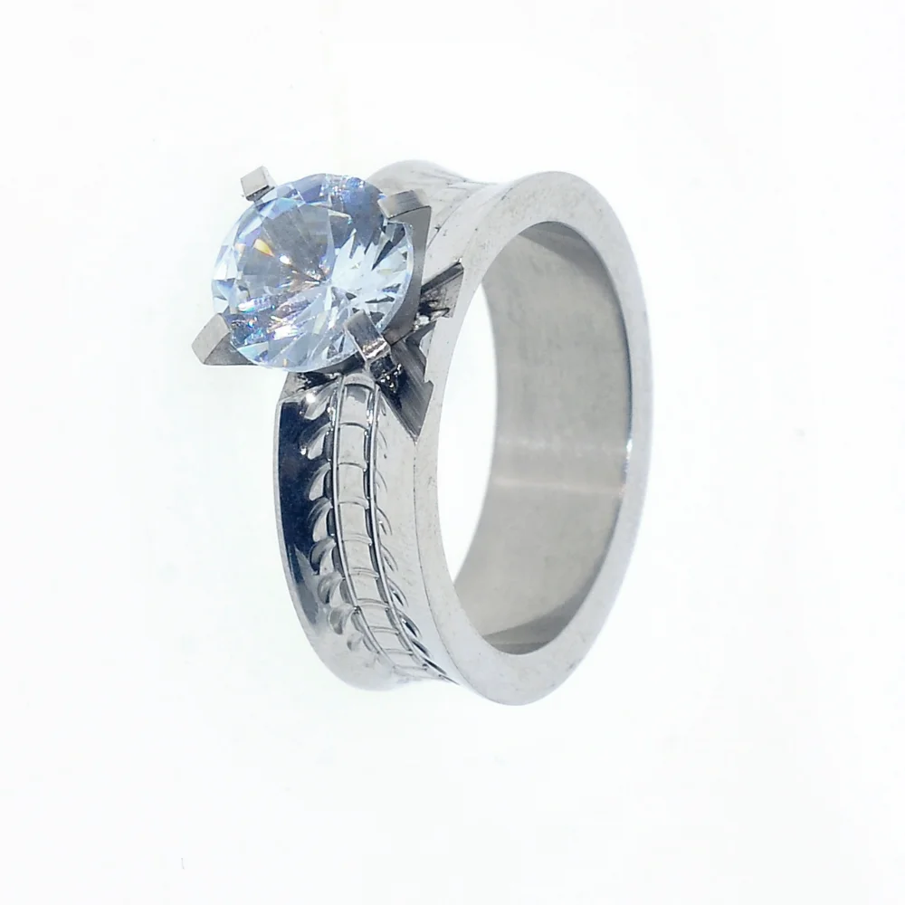 High Quality Wedding Ring Zircon One Stone Finger Rings Oval diamond Engagement Jewelry For Women On Wholesale