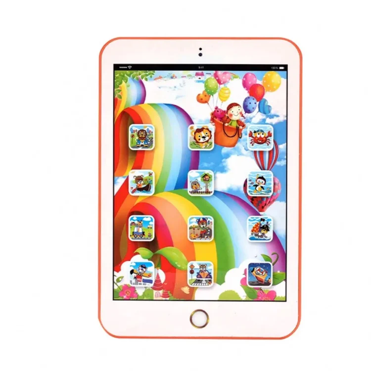 Mini Battery Operated Plastic Laptop Tablet Early Educational Musical Toy for Kids Lithium Battery Powered Reading Function