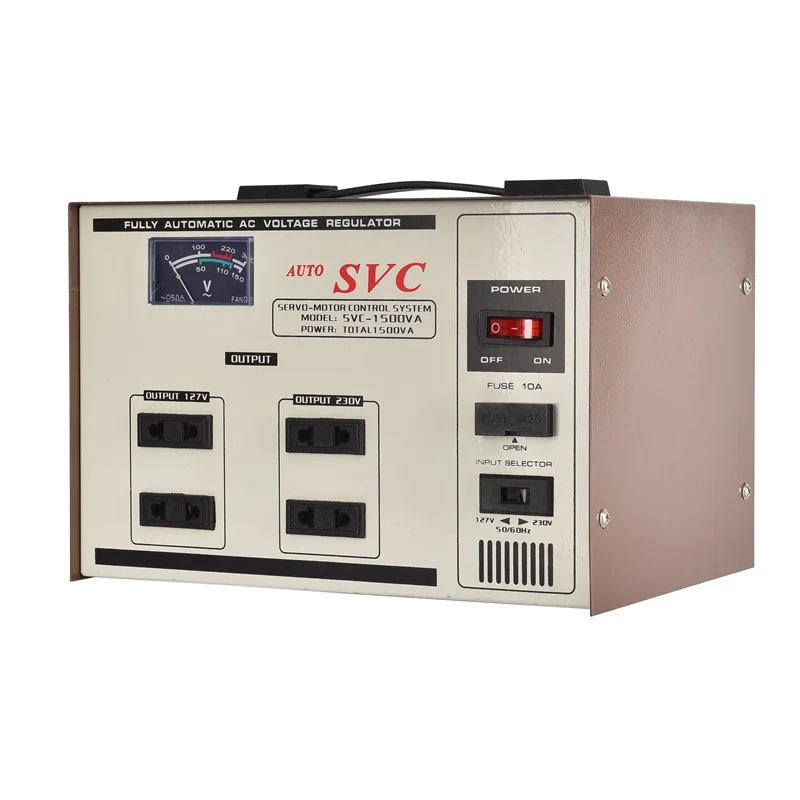 Ac Servo Single Phase Motor Fully Automatic Automatic Svc 1500va Voltage Regulator