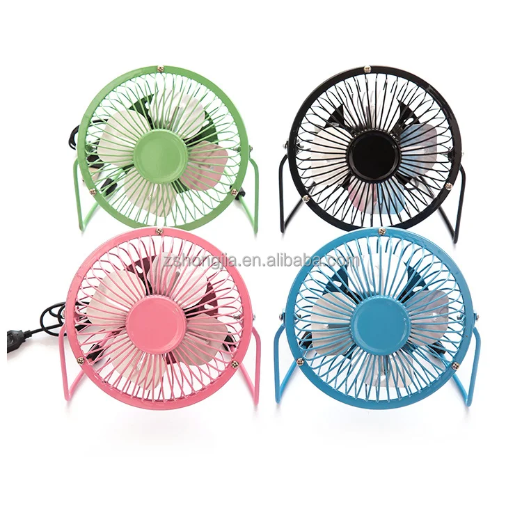 Mini 4 Inch USB desk Fan With 4 metal blade USB floor fan speed control usb desk fan HJ-4UF