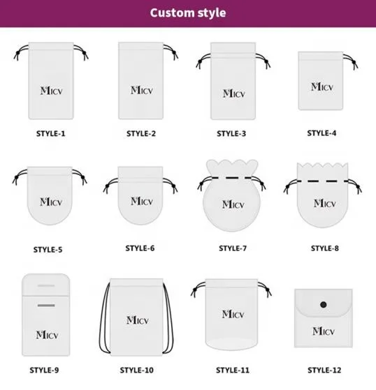 Bestpackaging velvet Jewelry bag small jewelri packaging Pouch  drawstring jewelry gift bag for necklace rings bracelet