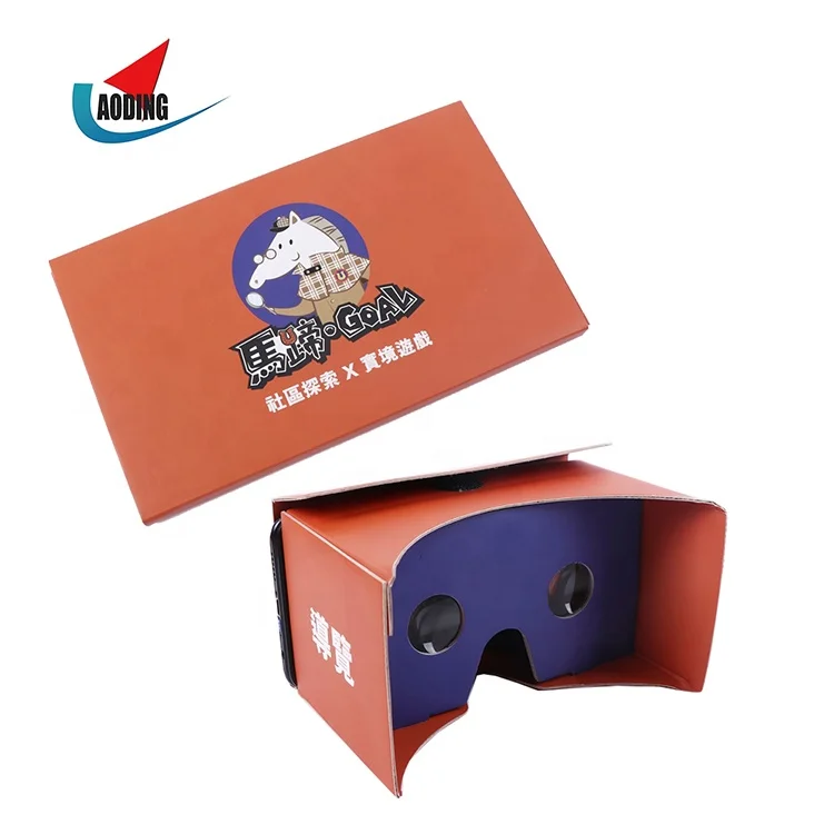 10% Discount off for Flat Google Cardboard Virtual Reality VR Carton Goggles 3D Glasses VR Headsets for Smart Phone