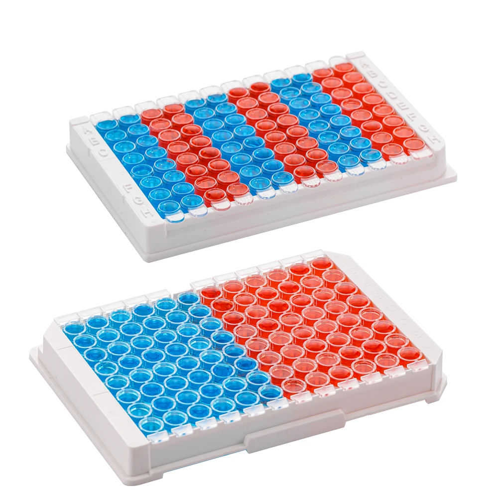 ПЦР Elisa пластинчатый герметик нестерильный плоский полистирол Microplate