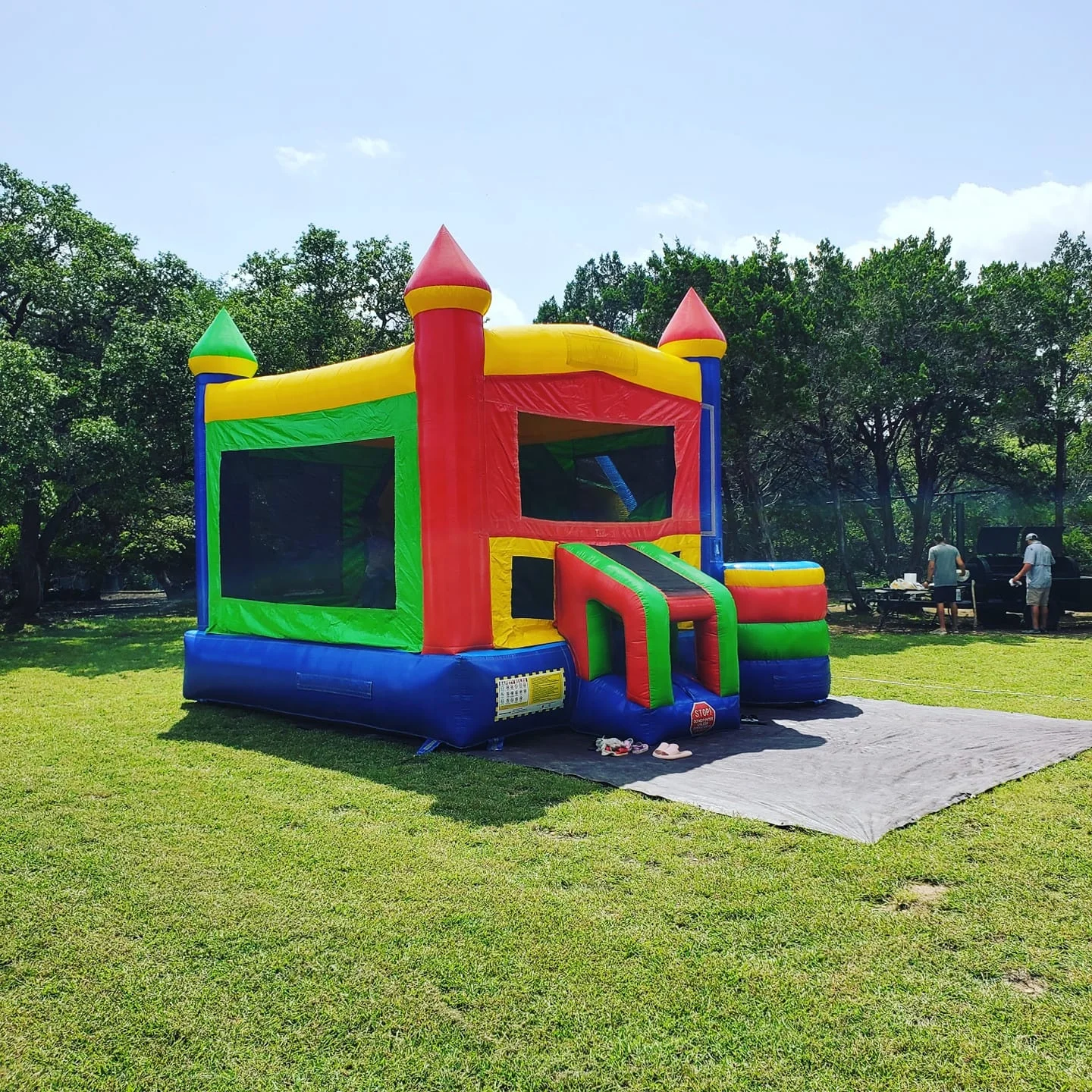 Commercial Jurassic Inflatable Dinosaurs Side Slide Combo Bouncer Slide Bounce House With Dry Wet Water Slide