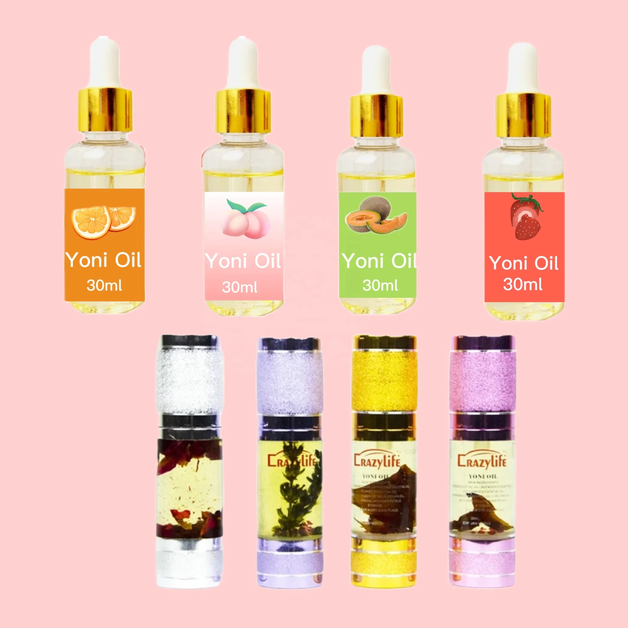 private label Feminine Natural Herbs Yoni  Essential Oil Female Care Vagina oil for Anti Itch Remove Odor woman care