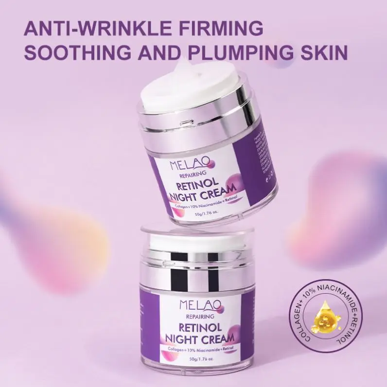 OEM/ODM MELAO Retinol Face Moisturizer Cream, Rapid Wrinkle Repair Anti-Wrinkle Night Moisturiser Retinol Whitening Cream