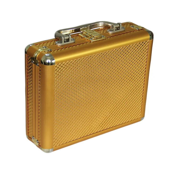 
Casino round gold aluminum poker chip set 