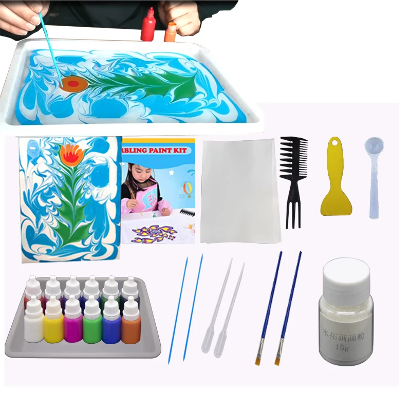 
marbling paint kit for adults water marbling paint magic marble paint 