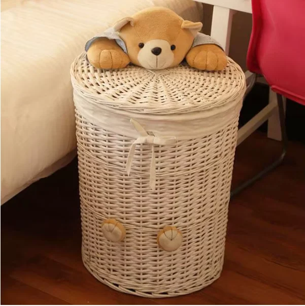 Wholesale home storage & organization Cheap wicker bread tray willow toy storage basket laundry basket