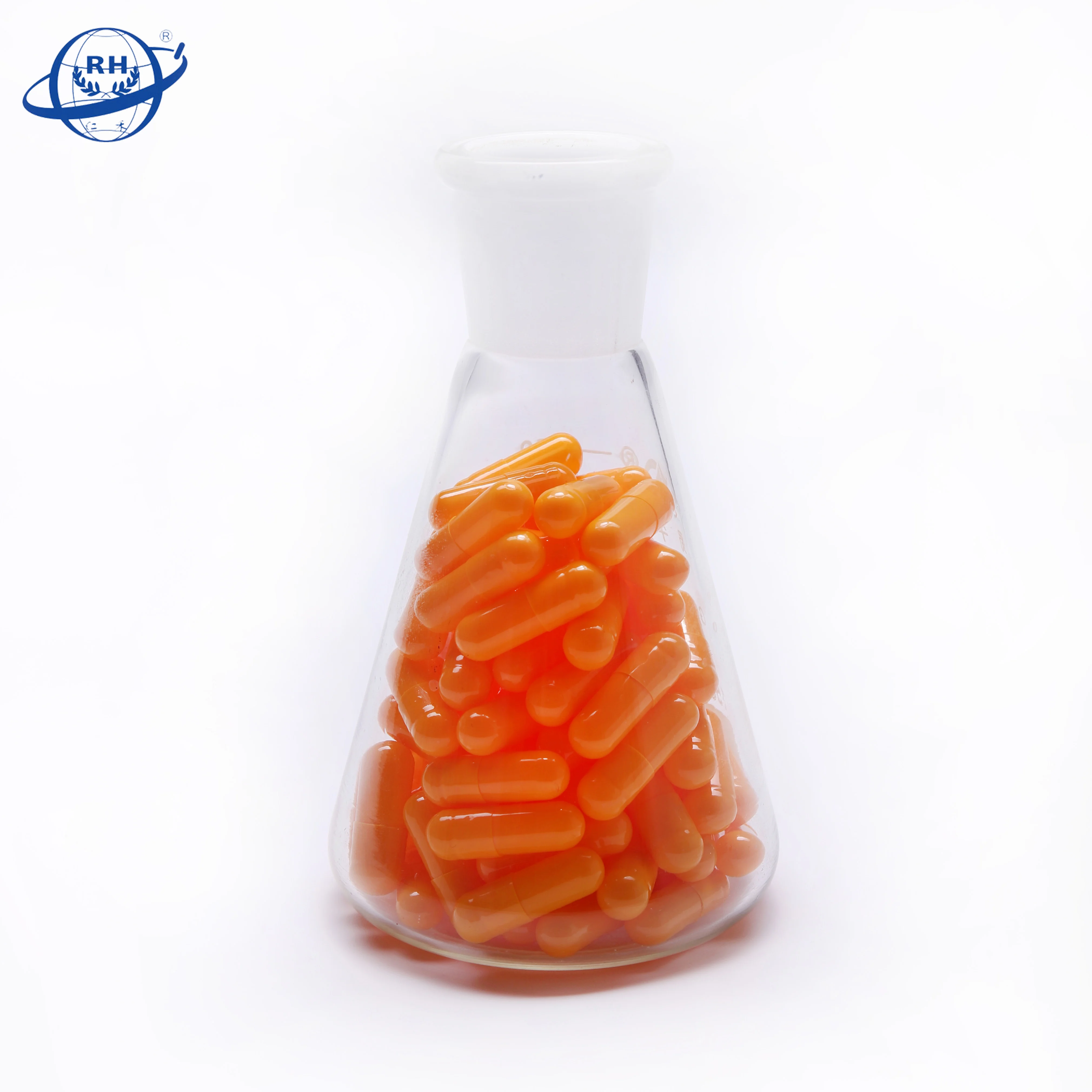 Best selling orange empty gelatin capsule shells 00 0 1 2 size