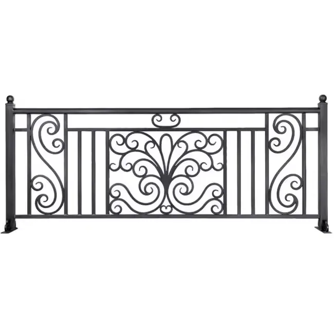 Outdoor galvanized mild steel iron balustrades with special designs/ balcony aluminum / external carbon steel railings
