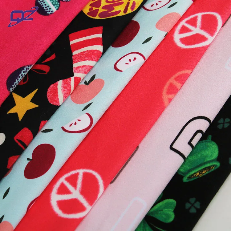 92% Polyester 8% Elastic Knitting Custom Digital Printing DBP Fabric For Baby Clothes