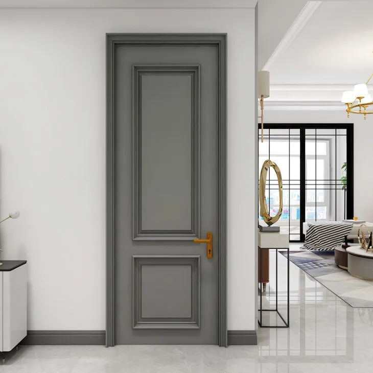 China Supplier Wholesale Latest Teak Solid  Wood Main Door Design Wooden Interior Room Door