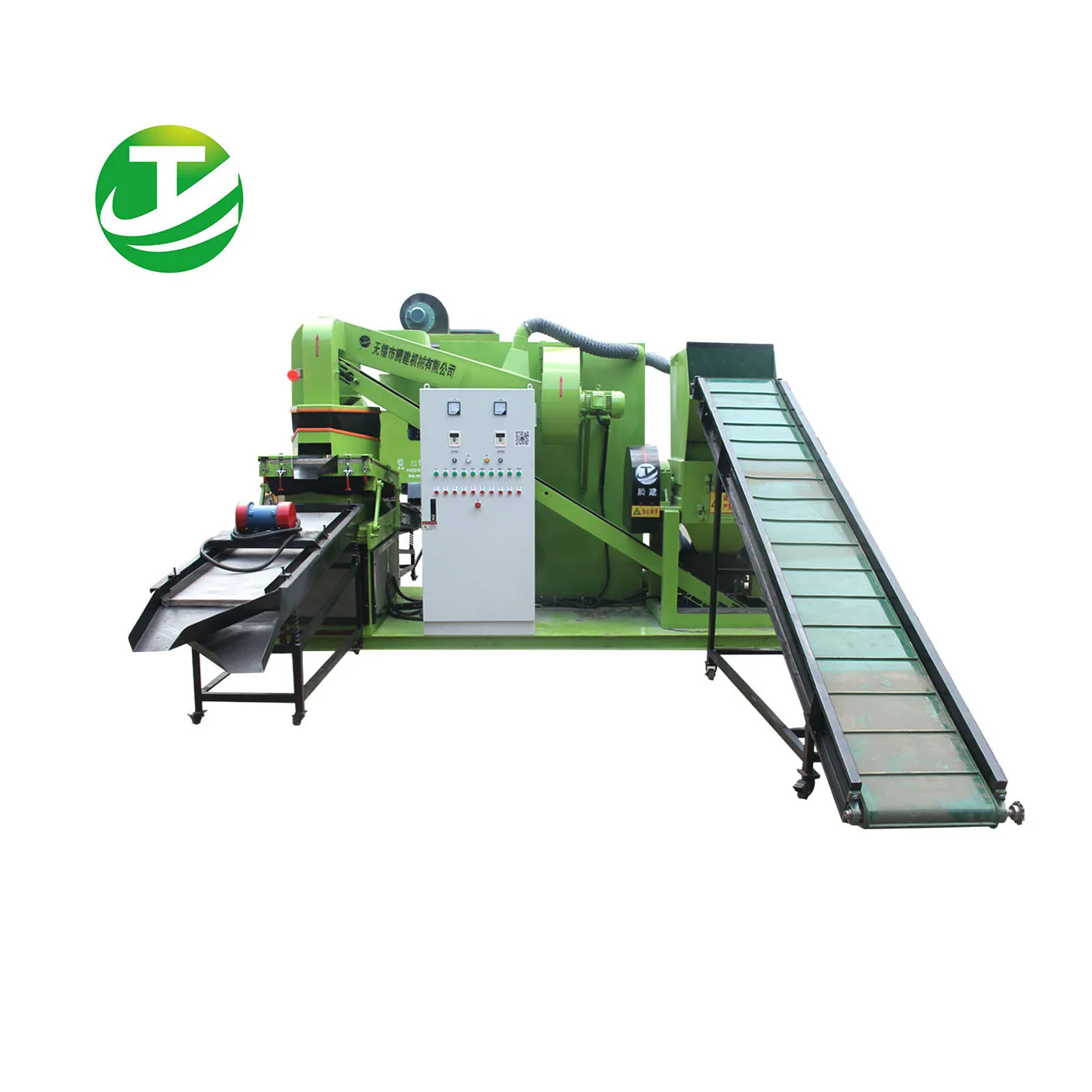 Automatic machine to recycling scrap copper cables