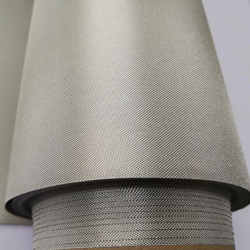 0.17MM thick 420D Copper and Nickle Coated Fiber RFID Signal Blocking Fabric EMF Shielding Conductive Fabric Cloth For Smart Pho